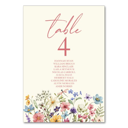 Wildflower Wilde Bloemen Bloemen Bloemen Tuin Brui Kaart (Achterkant)