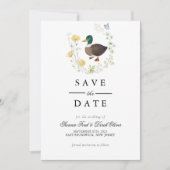 Wildflower Wilde Eend Huwelijk Save The Date (Voorkant)