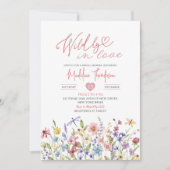 Wildflower Wildly in Love Vrijgezellenfeest Kaart (Voorkant)