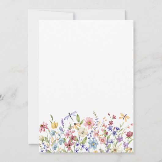 Wildflower Wildly in Love Vrijgezellenfeest Kaart (Achterkant)