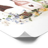 Wildflower Wine Bottles Cheers To Love Sign Poster (Hoek)