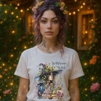 Wildflower Witch T-shirt – Bloemrijke heksenkunst