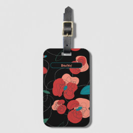 Wildflower Wonderland | Gestileerde Bloemen patroo Bagagelabel