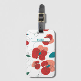 Wildflower Wonderland | Gestileerde Bloemen patroo Bagagelabel