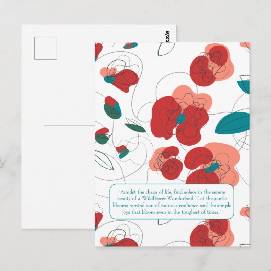 Wildflower Wonderland | Gestileerde Bloemen patroo Briefkaart (Voorkant / Achterkant)