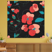 Wildflower Wonderland | Gestileerde Bloemen patroo Canvas Afdruk (Insitu (Woonkamer))