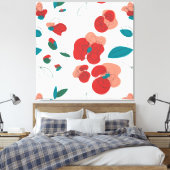 Wildflower Wonderland | Gestileerde Bloemen patroo Canvas Afdruk (Insitu (Slaapkamer))