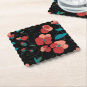 Wildflower Wonderland | Gestileerde Bloemen patroo Kartonnen Onderzetters (Gebogen)