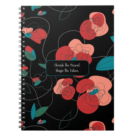 Wildflower Wonderland | Gestileerde Bloemen patroo Notitieboek (Voorkant)