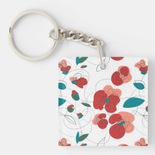Wildflower Wonderland   Gestileerde Bloemen patroo Sleutelhanger