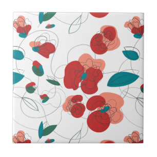 Wildflower Wonderland   Gestileerde Bloemen patroo Tegeltje