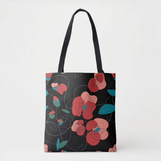Wildflower Wonderland | Gestileerde Bloemen patroo Tote Bag (Voorkant)