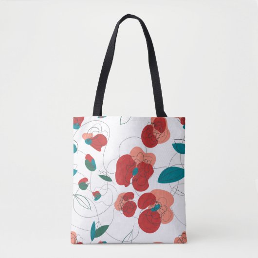 Wildflower Wonderland | Gestileerde Bloemen patroo Tote Bag (Voorkant)