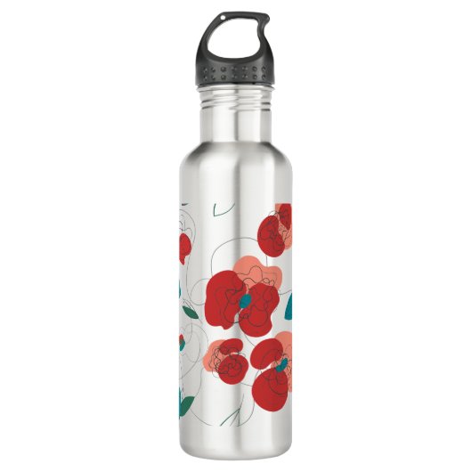 Wildflower Wonderland | Gestileerde Bloemen patroo Waterfles (Voorkant)