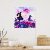 Wildflower Wonderland Waterverf Poster (Keuken)