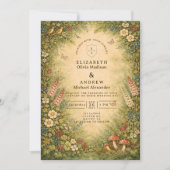 Wildflower Woodland Garden Wedding Kaart (Voorkant)