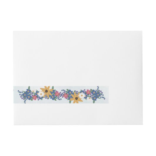 Wildflower Wraparound adreslabel Adreslabel Wikkel (Voorkant)