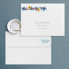 Wildflower Wraparound adreslabel Adreslabel Wikkel