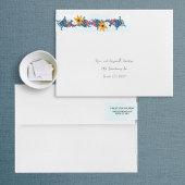 Wildflower Wraparound adreslabel Wikkel