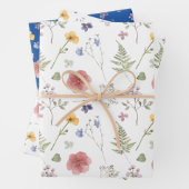 Wildflower Wrapping Paper Flat Sheet Set van 3 (In situ)