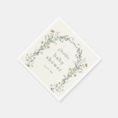 Wildflower Wreath Spring Baby shower Servet (Hoek)