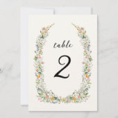 Wildflower Wreath Trouwtafel Nummer (Voorkant)