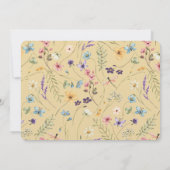 Wildflower Yellow Baby Shower Invitation Kaart (Achterkant)