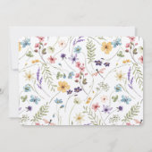 Wildflower Yellow Baby Shower Invitation Kaart (Achterkant)