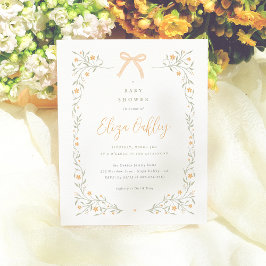 Wildflower & Yellow Bow Garden Baby shower Budget