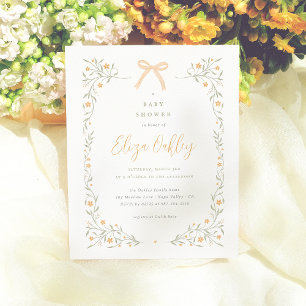 Wildflower & Yellow Bow Garden Baby shower Budget