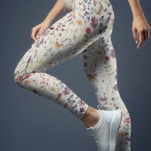Wildflower Yoga Whimsical Waterverf Leggings