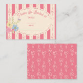 Wildflower zaad pakket trouwtafel nummer naam plaatskaartje (Voorkant / Achterkant)