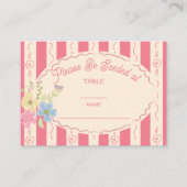 Wildflower zaad pakket trouwtafel nummer naam plaatskaartje (Voorkant)