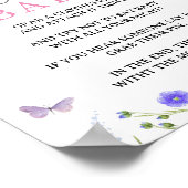 Wildflower Zeg niet Baby Game Sign spel Poster (Hoek)