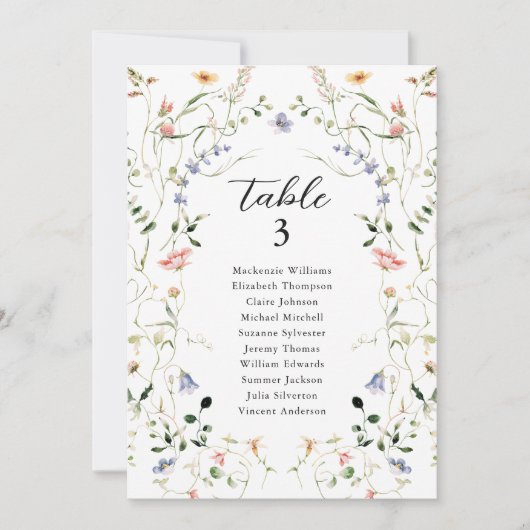 Wildflower Zitkaart Kaart Bloemenkrans Tuin (Voorkant)