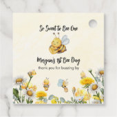 Wildflower Zo zoete bij Een 1e Bijendag Verjaardag Bedankjes Labels (Achterkant)