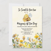 Wildflower Zo zoete bij Een 1e Bijendag Verjaardag Kaart (Voorkant)