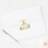 Wildflower Zo zoete bij Een 1e Bijendag Verjaardag Vierkante Sticker (Envelop)