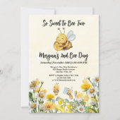 Wildflower zo zoete bij twee 2e bijendag verjaarda kaart (Voorkant)