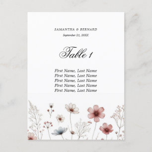 Wildflower zomer minimalistische zitgrafiek briefkaart