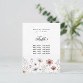 Wildflower zomer minimalistische zitgrafiek briefkaart (Staand voorkant)