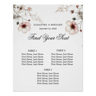 Wildflower zomer minimalistische zitgrafiek perfect poster