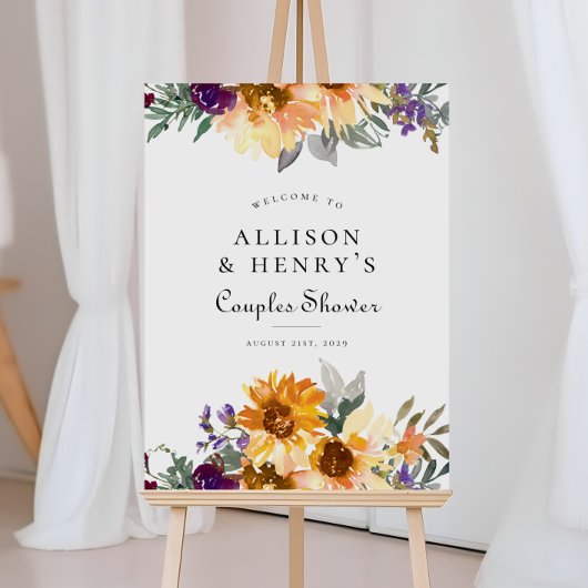 Wildflower zonnebloem koppels Vrijgezellenfeest te Poster