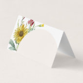 Wildflower zonnebloem vlinders dank u visitekaartje (Achterkant)