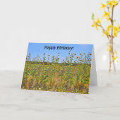 Wildflower Zonnebloemen Bloem Verjaardag Kaart (Gele Bloem)