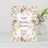 WildflowerBridal Douche Uitnodiging (Staand voorkant)