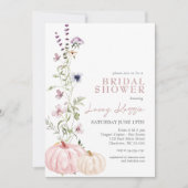 WildflowerBridal Douche uitnodiging, Pompoen Kaart (Voorkant)