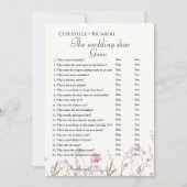 WildflowerBruiloft schoen spel bachelorette spel K Aankondiging (Voorkant)