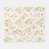 Wildflowerdeken – Knusse Wildflower Worp Fleece Deken (Voorkant (Horizontaal))
