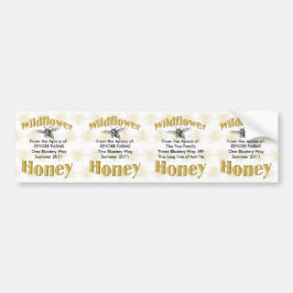 Wildflowerhoningpotetiketten - 4 in 1 sticker